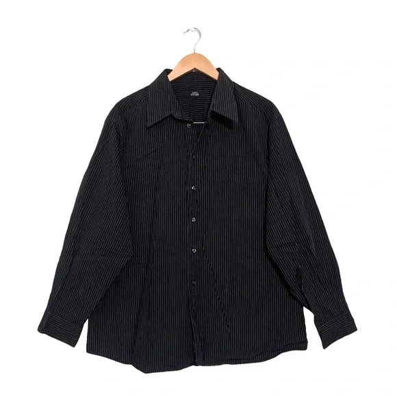 Alfani Men's Pinstripe Button-Up Shirt - Slim Fit Long Sleeve, Cotton/Polyester Blend